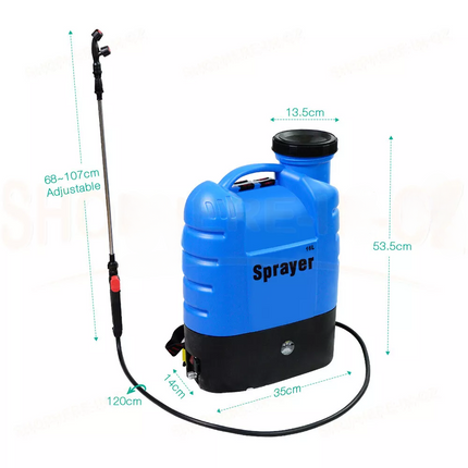 16L Electric Rechargeable Battery Weed Sprayer Backpack Farm Garden Pump Spray