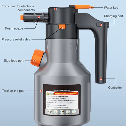 Electric Foam Sprayer Handheld Snow Foam Cannons Car Wash Sprayer Watering Can