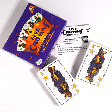 2Pcs Five Crowns Card Game 5 Suite Classic Original Family Party Rummy Style Play Style A