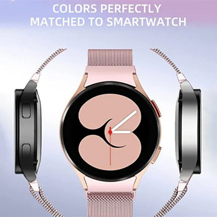 Metal Samsung Galaxy Watch 7 6 4 5 Pro Classic 40mm 44 mm Milanese Magnetic Band Rose Pink