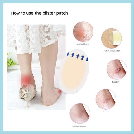 60PCS Hydrocolloid Blister Bandages Waterproof Blister Pads for Heel Feet