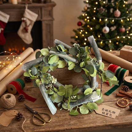 180cm Christmas Eucalyptus & Pine Leaf Garland Artificial Greenery Holiday Decor