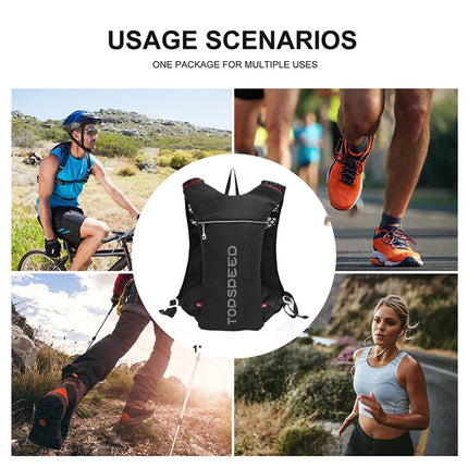 Running Hydration Vest Lightweight Insulated Pack w/ 2 Water Bottle Pouches Hot