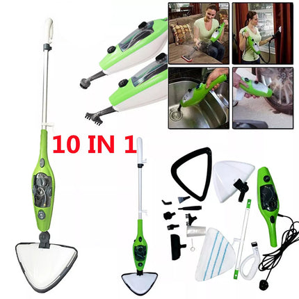 10-IN-1 Handheld Steam Mop Cleaner Carpet Floor Cleaning Steamer 1300W 400ml