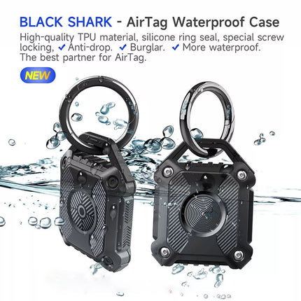 Green Apple AirTag Protective Case Waterproof TPU Cover Air Tag Tracker Loop Holder