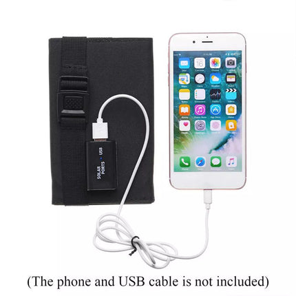 Folding Solar Panel Folding Power Bank USB Outdoor Camping Hiking Phone Charger Camouflage