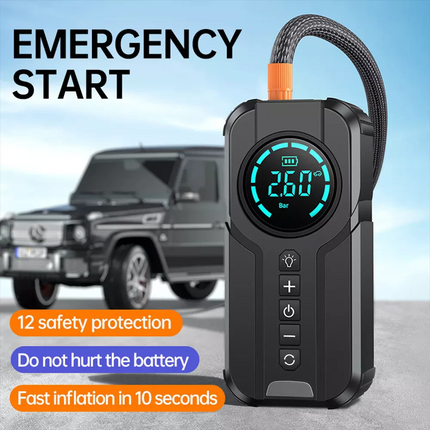 1000mAh Car Tire Air Inflator Portable Tyre Electric Pump Cordless with USB