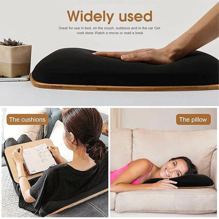 Portable Lap Tray Desk Cushion Computer Laptop Table Pillow Read Workstation Black
