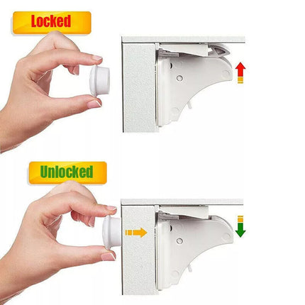 30PCS Magnetic No Drilling Cabinet Drawer Cupboard Baby Kids Safety Locks