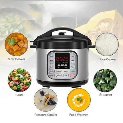 16-in-1 Electric Pressure Cooker Digital Insta Pot Programmable 6L Pot 1000W