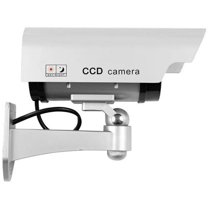 2PCS Power Dummy Fake Security CCTV Camera Flash LED Light Outdoor Surveillance