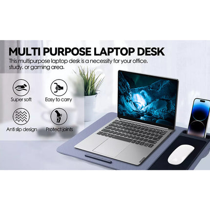 Multi Functional Lap Desk Cushion Table Work Station Mouse Pad for Laptop Tray