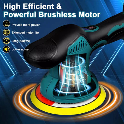 6" Cordless Car Polisher Dual Action Buffer Orbital Sander Polishing Machine