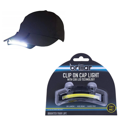 2* Cob Clip-On LED Headlamp 200 Lumens Outdoor Camping Light for Cap Hat