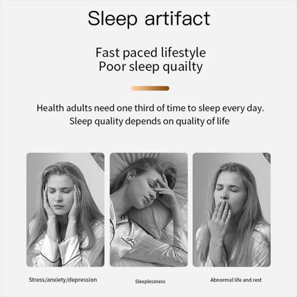 Sleep Instrument Handheld Massage Focus Attention Relaxation Deep Sleep Device (Grey)