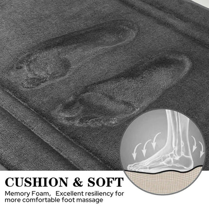 3 Pcs Soft Bath Mat Rug Memory Foam Bathroom Mat U-Shaped Toilet Set Home