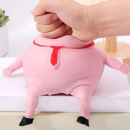 Decompress and Stretch Stress Pig Squeeze Piggy Stress Relief Funny Animals Toy