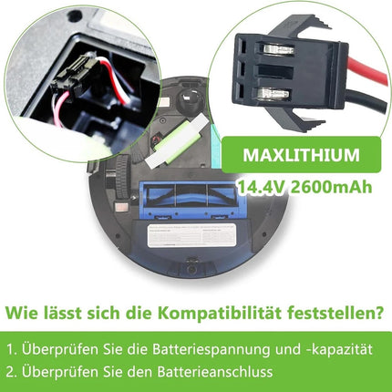 14.4V 2600mAh Replacement for Eufy RoboVac G10 G20 G30 G40 Hybrid Li-Ion Battery
