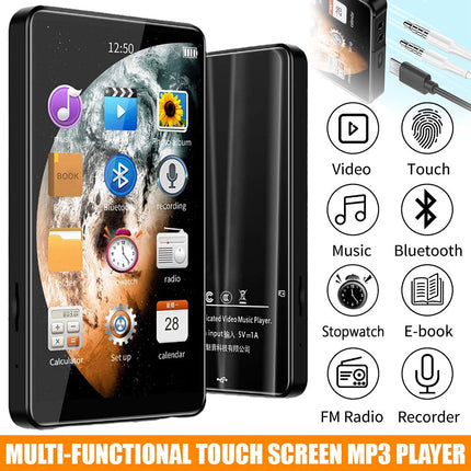 Bluetooth MP4/MP3 Touch Scree HiFi Music Player FM Radio Support 256GB