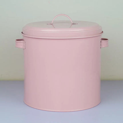Rice Flour Pet Food Storage Tin Metal Bucket Pantry Organiser Dispenser Sealed