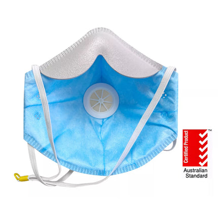 10 Pcs P2 N95 Face Mask Respirator Valved AS/NZS Certified Dust Flue Welding Painting
