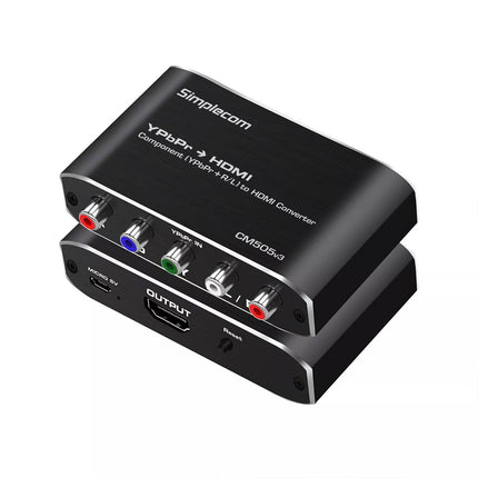 YPbPr RGB Component + Audio R/L to HDMI Converter Full HD 1080p