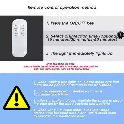 Large UVC UV Light Ozone Sterilize Germicidal Lamp Home Disinfection