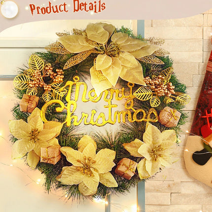 Christmas Xmas Wreath Garland Door Wall Tree Home Hanging Ornament Decor Glitter #5