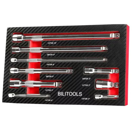 Wobble Extension Set, 9 PCS 1/4 3/8 1/2, Ratchet Extension Set, Socket Adapter