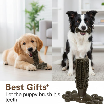 Chocolate M Size Dog Toothbrush Toy Clean Teeth Brushing Stick Mouth Chewing Dental Care Play Dog
