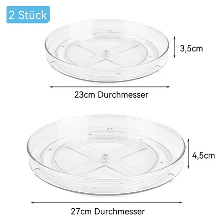 Round Rotating Kitchen Cupboard Spice Jars Dispenser Storage Tray Rack Organiser