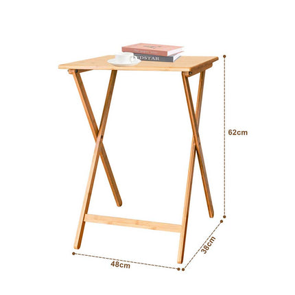 Foldable Bamboo Desk Folding Table TV Tray Furniture Workstation Home Dining