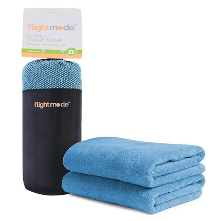 Microfiber Towel Gym Sport Footy Travel Camping Swimming Beach Bath Mother's Day Blue+Light Grey