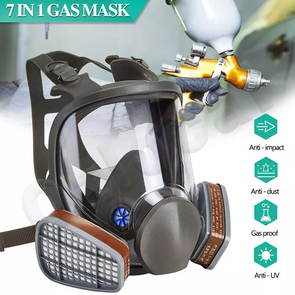 7 IN 1 Gas Mask 6800 Full Face Respirator Paint Spray Chemical Safety Facepiece