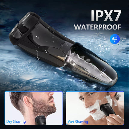Cordless Electric Shaver Men Razor Wet Dry Rotary Pop-up Trimmer Washable