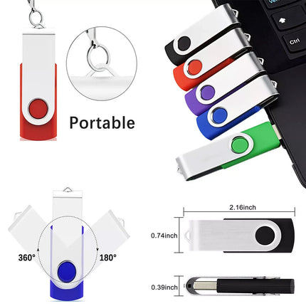5Pack USB 2.0 Flash Thumb Drives USB Flash Drives Memory Stick 8G Pen Storage Stick
