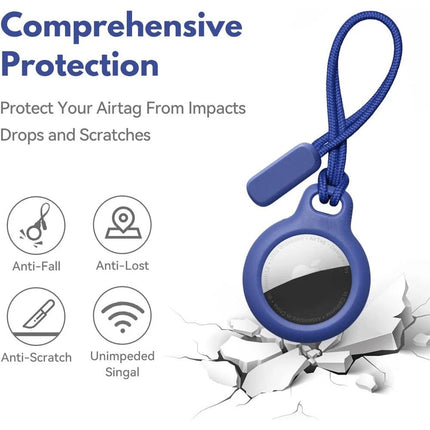 Apple AirTag Lanyard Case Protector Cover Blue