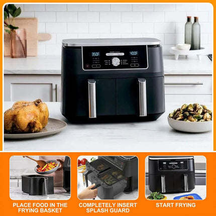 Air Fryer Silicone Splatter Screen, 2-Pack Air Fryer Splatter Screen for Ninja