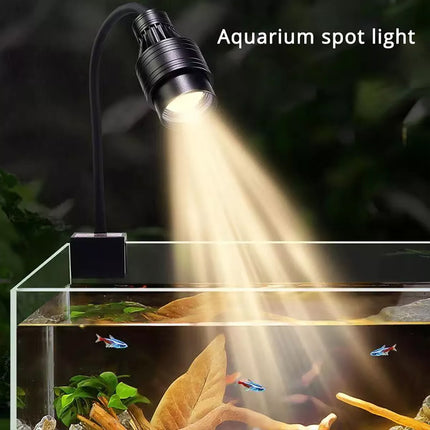 Adjustable Aquarium Spot Light 9.6W LED Fish Tank Lamp For Aqu Plants 9.6W