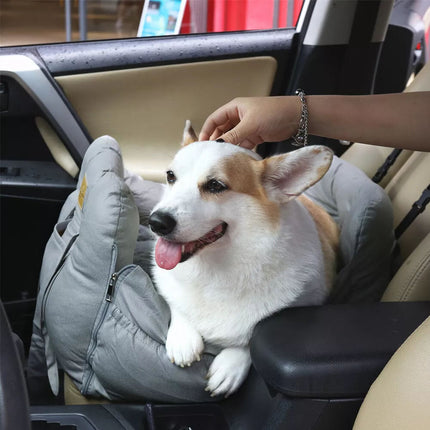 Safe Dog Car Booster Seat Belt Pet Protector Portable Travel Bed Basket Washable