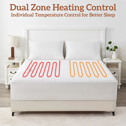 Plush Electric Blanket Fully-Fitted Washable Winter Warm Underlay Double(137x193cm)