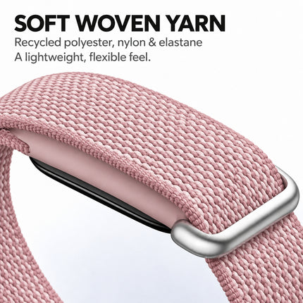 For Google Fitbit Air Performance Loop Band Recycled Polyester Adjustable Strap Blush Pink