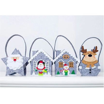 4X Christmas Candy Bag Box Tray Santa Xmas Pouch Kids Gift Wrap Home Party Décor