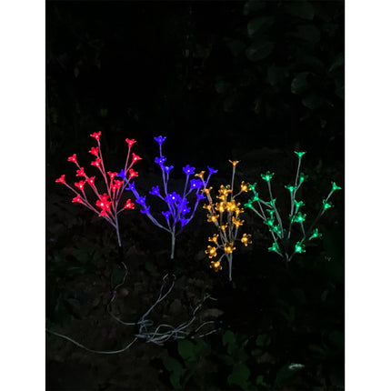 4 Pieces 80 LED Multi-Colored Cherry Blossom Solar Mini Tree Garden Lights