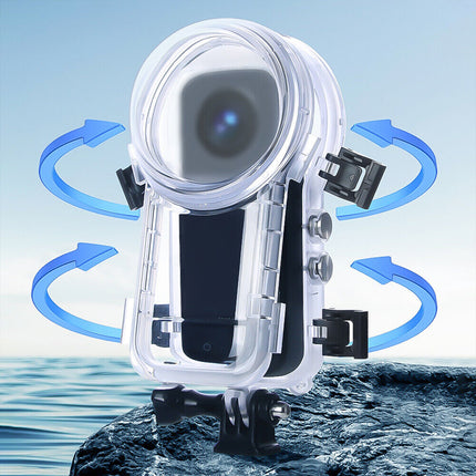 Invisible Dive Case Fit for Insta360 X4 Action Camera with Bracket Accessories