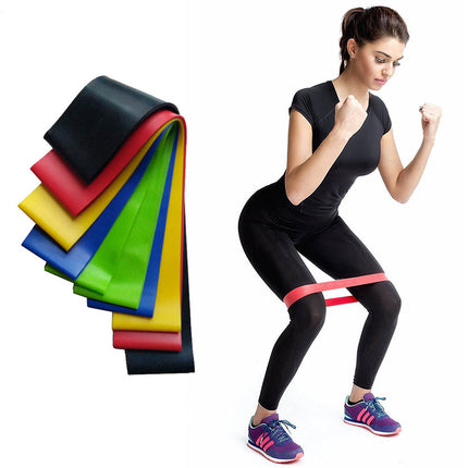 Exercise Pilates Yoga Loop Resistance Band Workout Physio Stretch Aerobics 5 Set