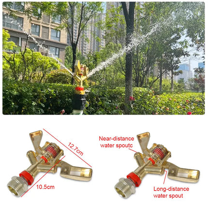 5x 360° Adjustable Impact Sprinkler Spray Lawn Large Area Water Irrigation Tool