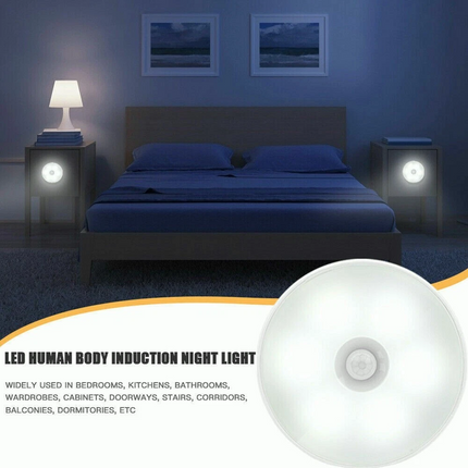 6pcs Motion Sensor LED Night Light USB Rechargeable Wall Mount Body Induction Lamp
