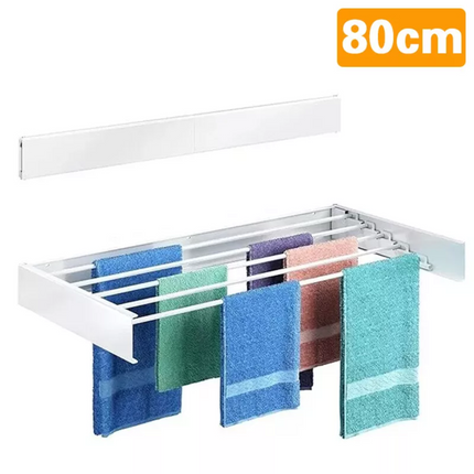 80CM Foldable Clothes Drying Rack Wall Mounted Clothes Drying Rack Holds 40lbs H