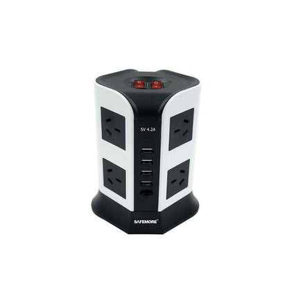 Euro 2 Level Power Stacker Power Board Power Station 8Outlet+4USB